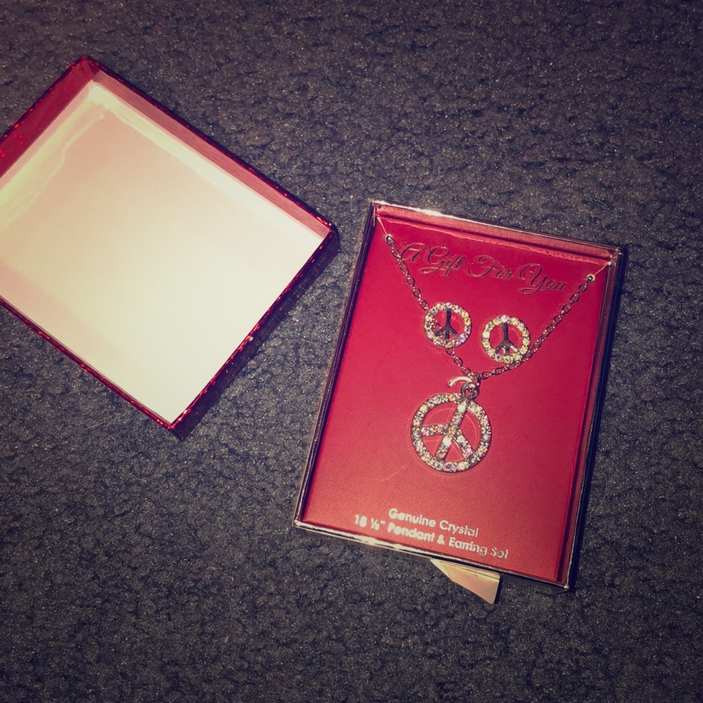 necklace and earrings